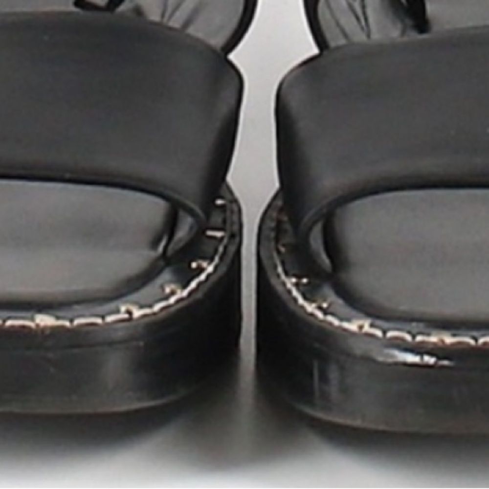 Zara RARE Sandals w Two Straps and Gold Grommets-Black size 37/6.6-7 w Dust Bag - Picture 9 of 15